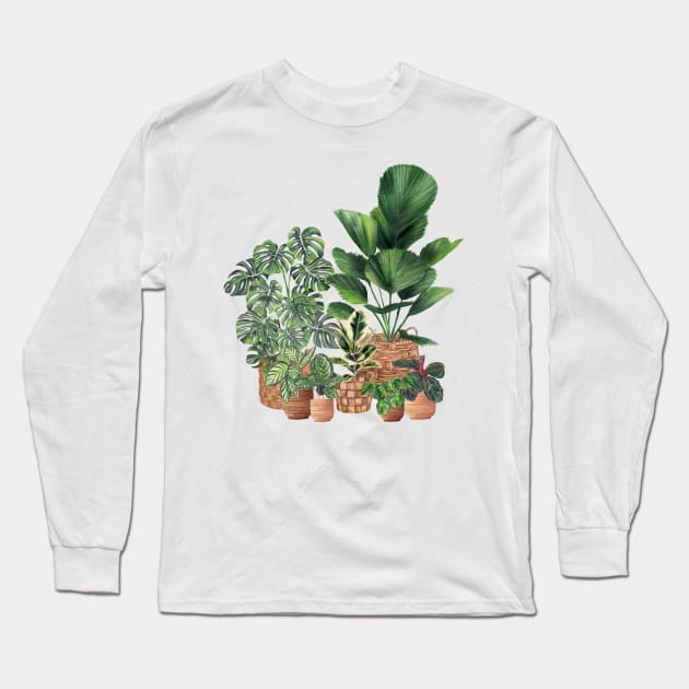 House Plants 9 Long Sleeve T-Shirt by Gush Art Studio 1